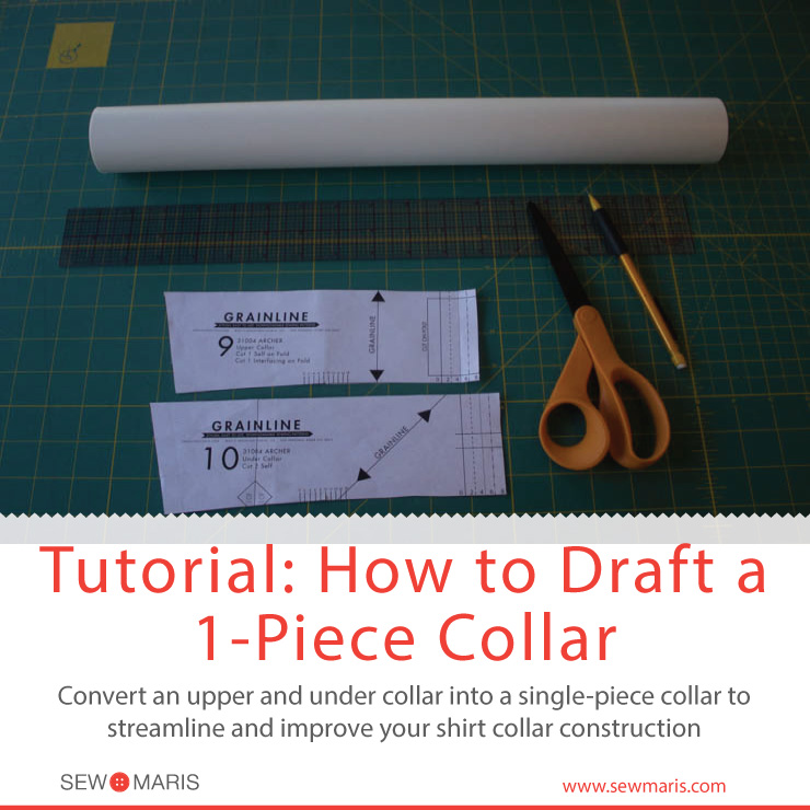 How to Draft a 1-Piece Collar by Sew Maris